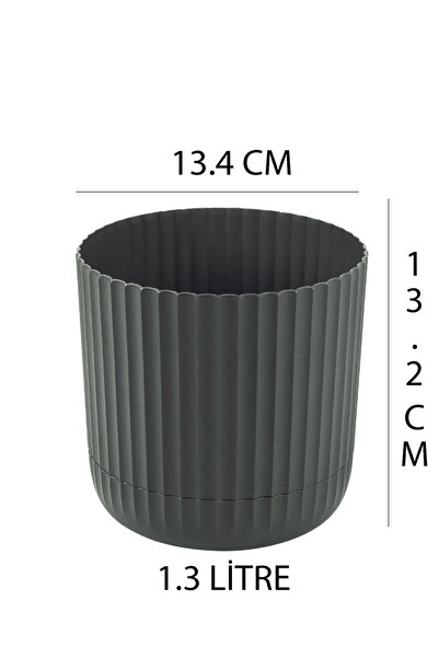 TEMMUZ HOME Zeraf Saksı No:1 – 1 Adet 1.3 Litre Tabaklı Masa ve Sehpa Üzeri S...