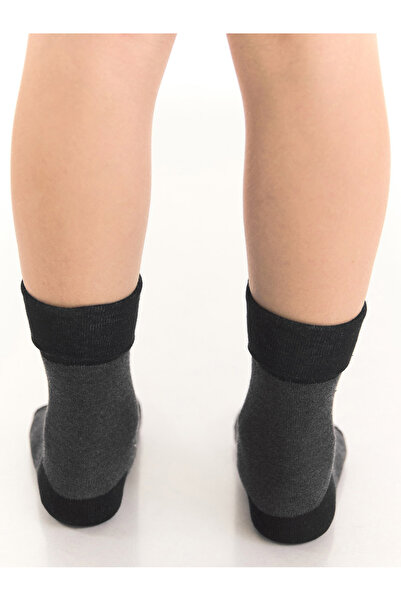 Denokids Monster Gray Boy's Set of 2 Socks