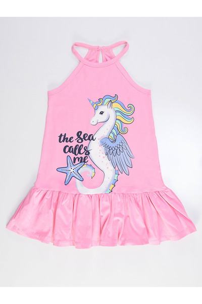 MSHB&G Pink Strap Seacorn Girl's Summer Dress