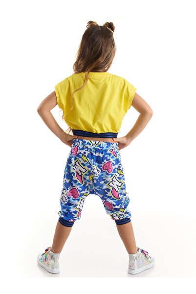 MSHB&G Heart to Heart Girl's Crop Top Capri Shorts Set