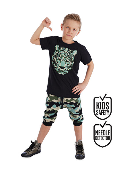 MSHB&G Pixel Tiger Boy's T-shirt Capri Shorts Set