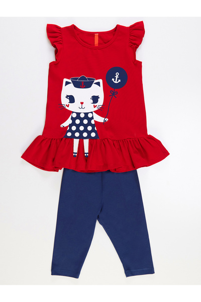 Denokids Sailor Cat Girls Tunic Tights Set