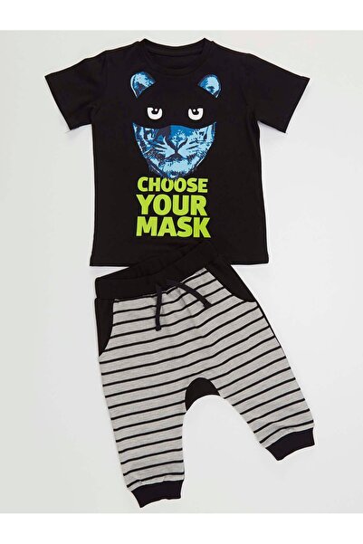 MSHB&G Mask Tiger Boy T-shirt Capri Shorts Set