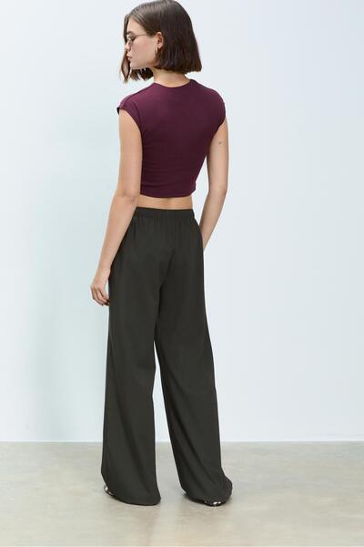 Stradivarius Long flowing smart trousers