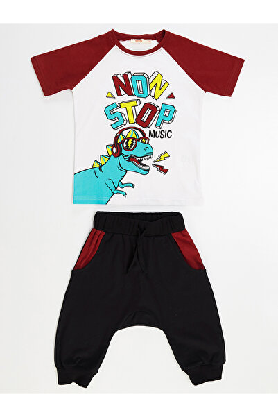 MSHB&G Dino Music Boy's T-shirt Capri Shorts Set
