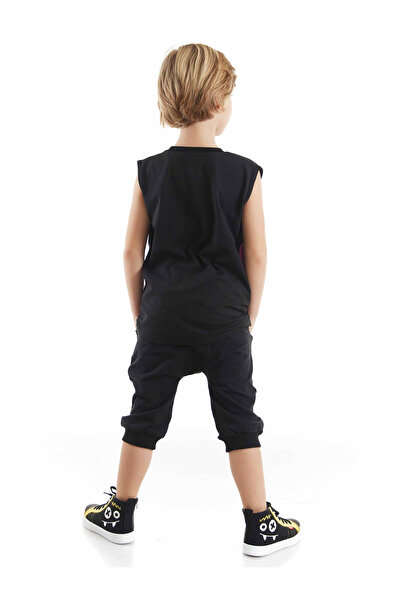 Denokids Lightning Mask Boy T-Shirt Capri Shorts Current