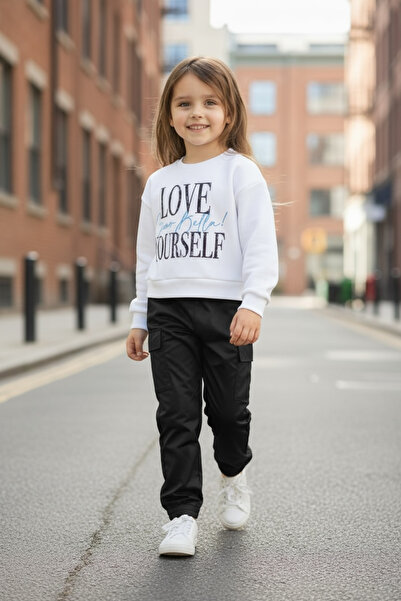 Colorstories Satin Textured Black Cargo Pocket Pants