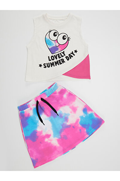 MSHB&G Heart Batik Girl's T-Shirt Batik Skirt Set