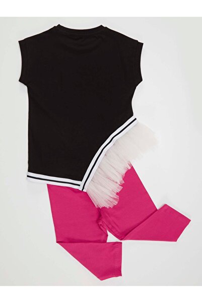 MSHB&G Wow Tulle Girl's T-Shirt Pink Leggings Set