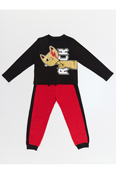 MSHB&G Rock Cat Girls' Trousers T-shirt Set