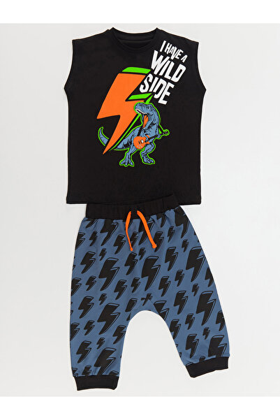 MSHB&G Lightning Dino Boy's T-shirt Capri Shorts Set