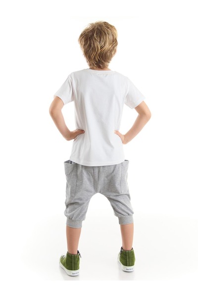 Denokids Noise Boy T-shirt Capri Shorts Set