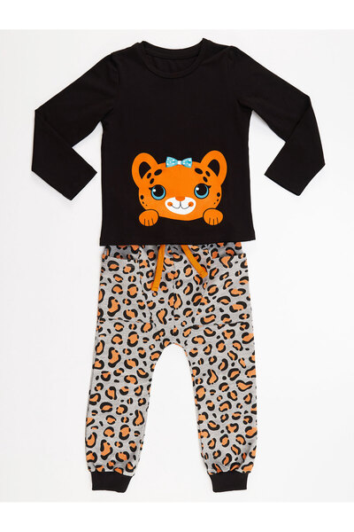 Denokids Little Leopard Girl's T-shirt Trousers Set