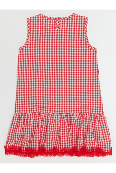 MSHB&G Girl's Red Summer Dress with Gingham Cat