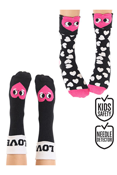 MSHB&G Love Heart 2-Piece Socks Set for Girls