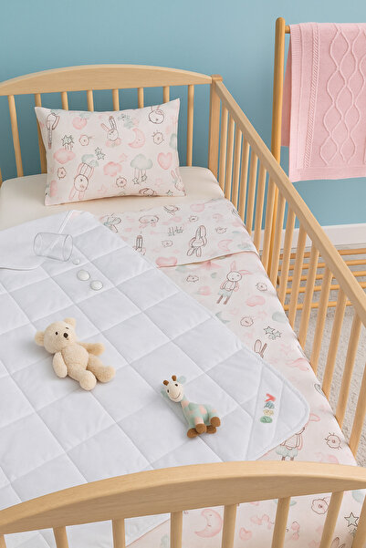 BELENAY HOME طقم نوم للأطفال من لينا بيبي دريم مونتيسوري باللون الوردي - 4 قط...