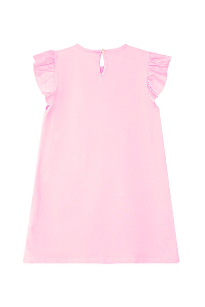 Denokids Pink Striped Girl's Summer Dress - Ruffle