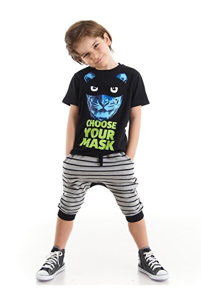 MSHB&G Mask Tiger Boy T-shirt Capri Shorts Set