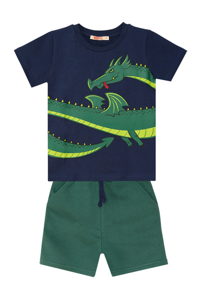 MSHB&G Boy's Summer Dragon T-shirt and Shorts Set