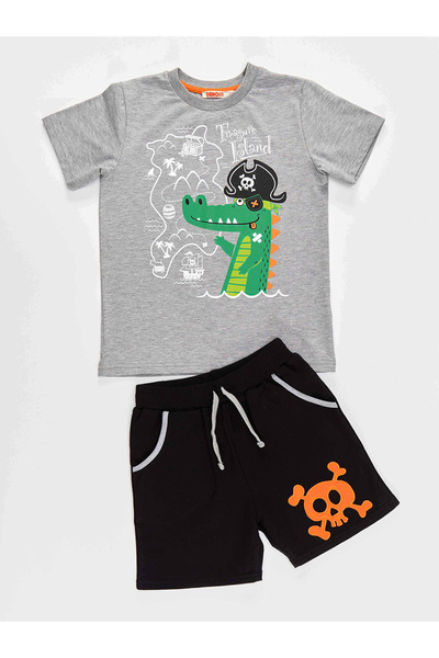 Denokids Pirate Crocodile Boy's T-shirt Shorts Set