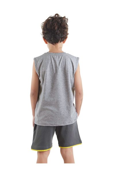 MSHB&G Boy's Pizzeria Shark Summer Sleeveless T-shirt and Shorts Set