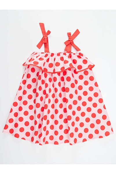 MSHB&G Pink Polka Dot Frilly Girl's Summer Dress