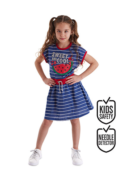MSHB&G Літня сукня для дівчинки в прохолодну диню в смужку темно-синього кольору