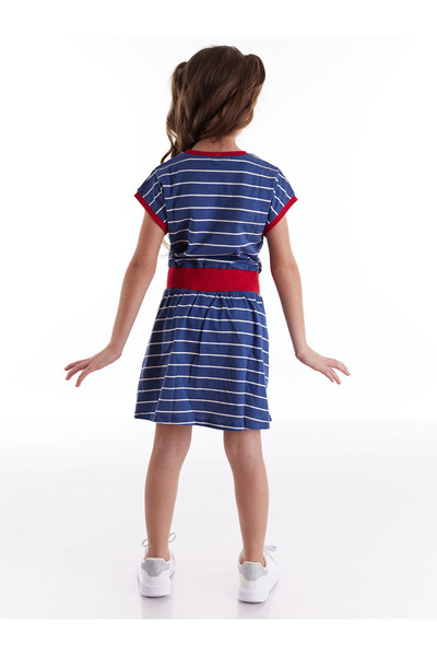 MSHB&G Літня сукня для дівчинки в прохолодну диню в смужку темно-синього кольору
