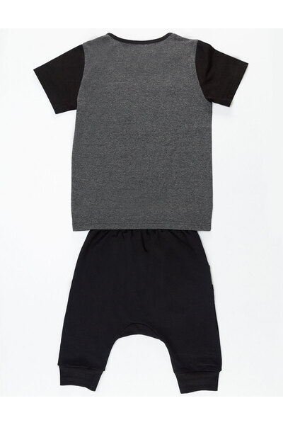MSHB&G Gray Star Boy's T-shirt Capri Shorts Set