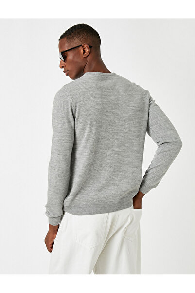 Koton Мъжки сив базов пуловер 3WAM70017HT