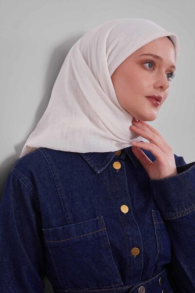 Levidor Ecru Lux Cotton Cazz Scarf