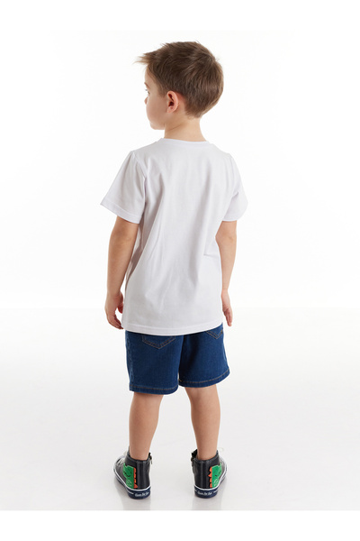 Denokids Brick Boy's T-shirt Denim Shorts Set
