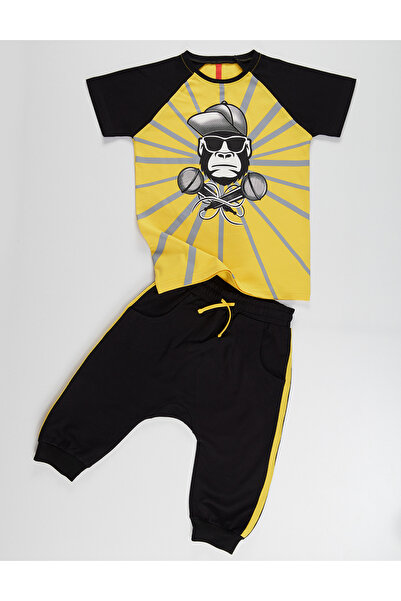 MSHB&G DJ Ape Boy T-shirt Capri Shorts Set