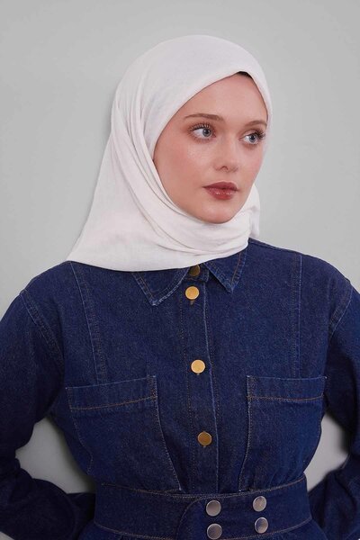 Levidor Ecru Lux Cotton Cazz Scarf