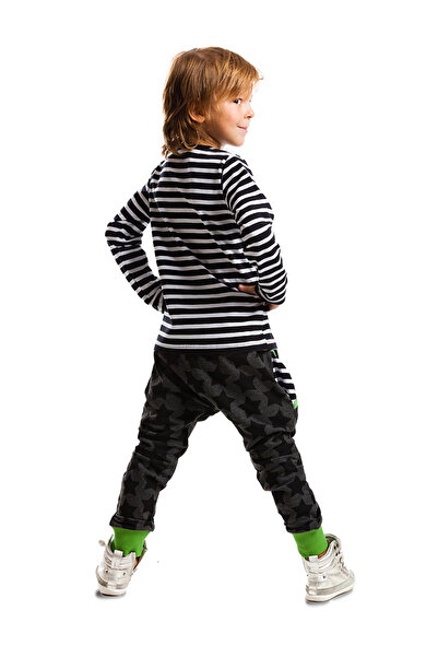 MSHB&G Boy's Winter Suit - Pirate Head Striped T-shirt and Trousers