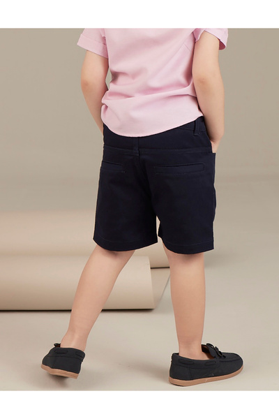 Ollie&Olla Navy Blue Boy's Gabardine Shorts