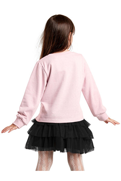 Denokids Heart Glasses Girl Tulle Sweatshirt Skirt Set