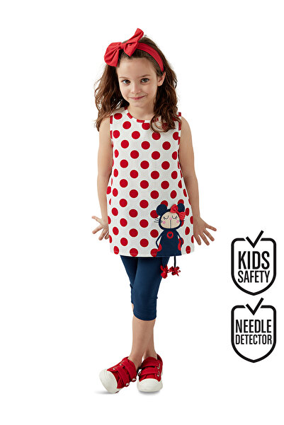 Denokids Lily Girl's Polka Dot Summer T-shirt Tunic Tights Set