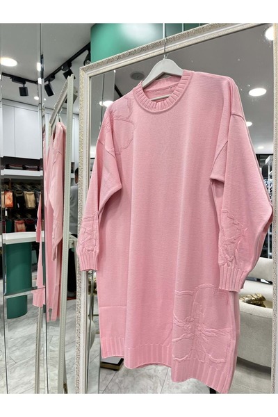 MRM MERAM BUTİK Dna Mercerized Floral Tunic - Pink - 2