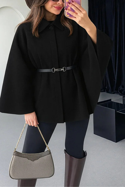 JAKARLI Pulover unisex de noapte, negru, din bumbac, cu gât înalt, slimfit