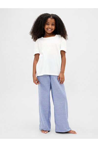 GAP Erkek Çocuk Mavi Kids Geri Dönüştürülmüş Flannel Pj Pantolon