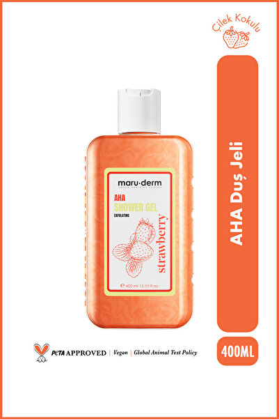 Maru.Derm AHA Duş Jeli 400 ML – Yenileyici & Pürüzsüzleştirici Asitli Vücut T...