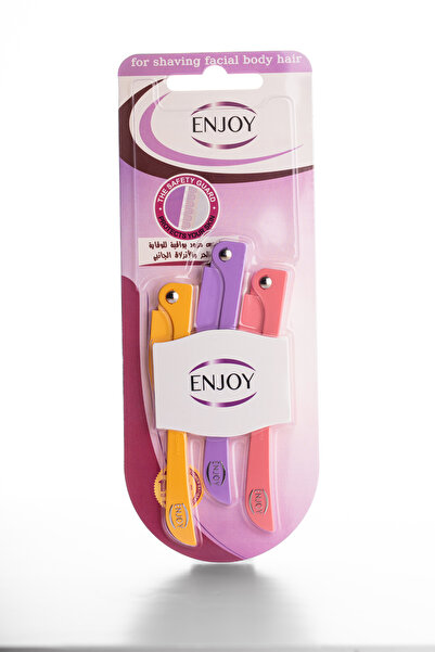 Enjoy 3 قطع ماكينة حلاقة لحلاقة شعر الوجه والجسم - أداة احترافية لإزالة الشعر وتقشيره