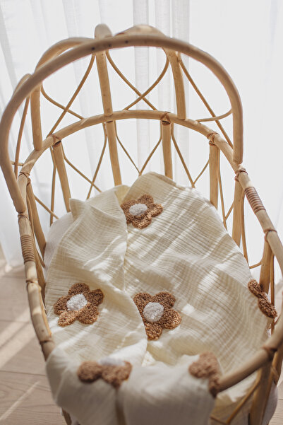 dery baby TAŞIMAK SİHİRDİR 4 Kat Müslin Teddy Papatya Battaniye