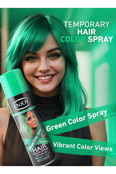 Enjoy Green Hair Color Spray 150ml – Instant, Quick-dry, Washable, Long-lasting For All Hair Types