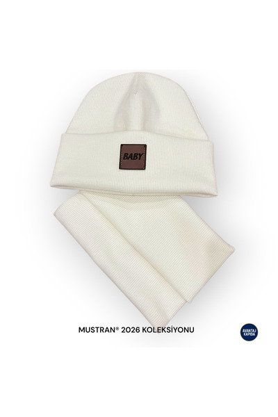 Mustran 95% бавовна, ручної роботи, 3-18 місяців, набір з 2 шапочок і шарфів для немовлят | М'який зимовий подарунок