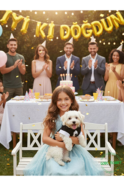 Gobo Siyah Papyonlu Smokin Damatlık Kedi Ve Köpek Elbisesi Kıyafeti Takım Elb...