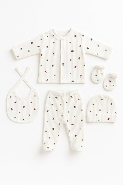 OMY 5'li Desenli Hastane Çıkışı Baskılı Yenidoğan Set