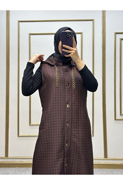 NİLNUR MODA Елітний капюшонний капітоне жилет