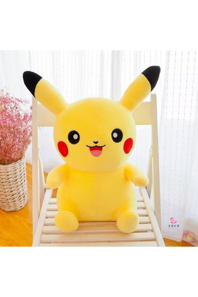Techmarketi 40cm Pikaçu Pokemoon peluş oyuncak pamuk süper yumusak doldurulmus oyuncak ithal kumaş